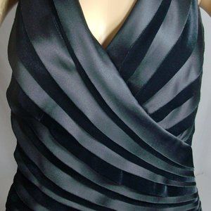 Tadashi Petite Halter Vintage Satin & Velvet Size 4P